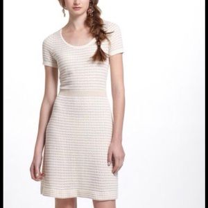 Anthropologie Sparrow Gilt Grid Sweater Dress